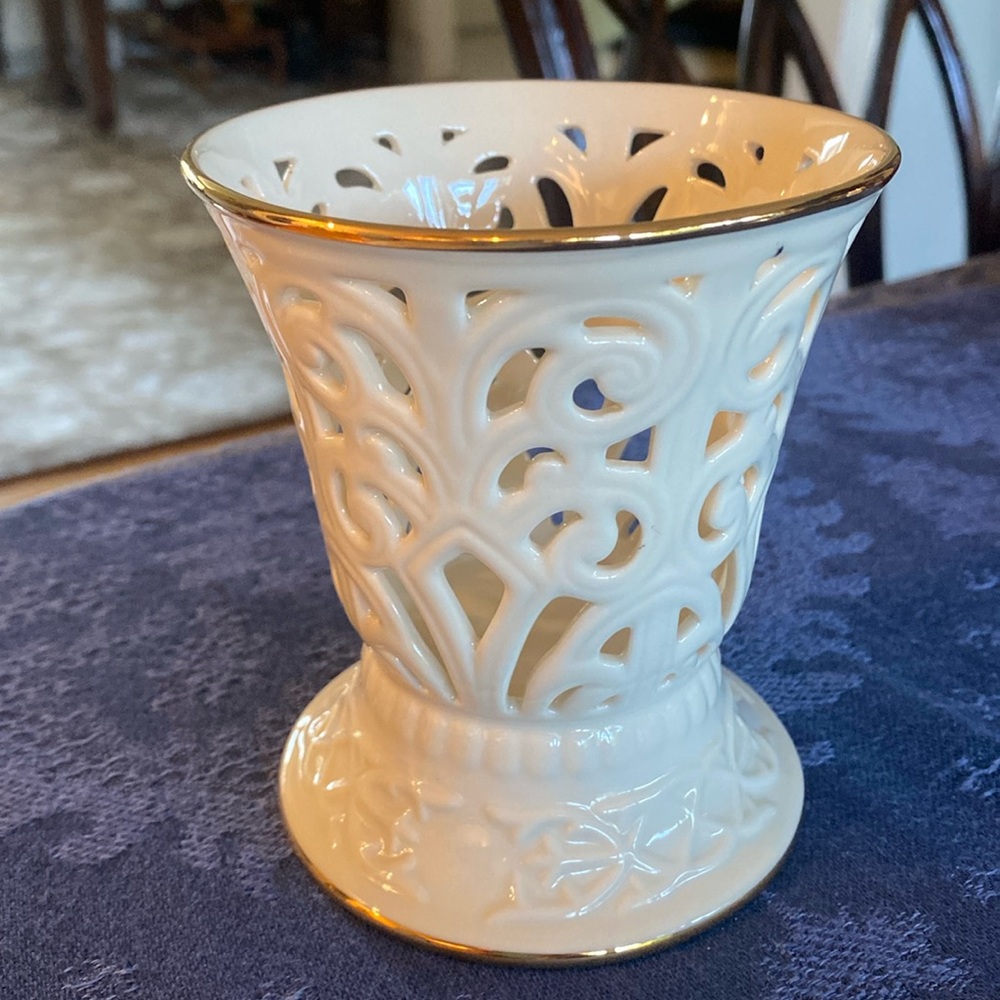 Lenox Versailles Gold Votive Flared